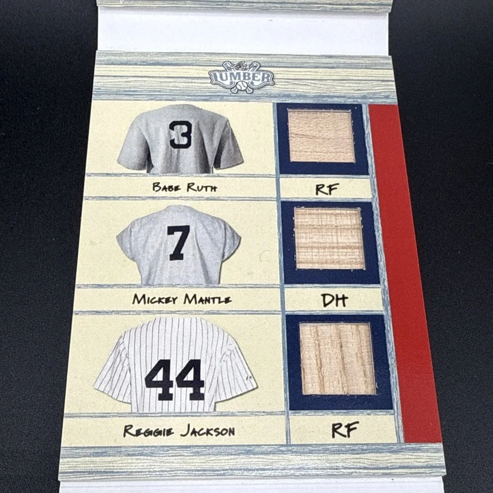 2025 Leaf NY Yankees Lumber Lineup - Jeter Jackson  DiMaggio Ruth Mantle 5/6